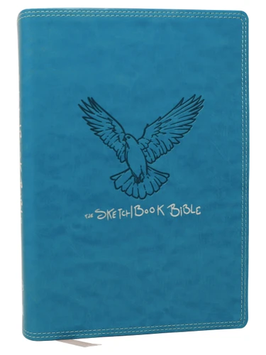 The Sketchbook Bible: The Complete Bible with Hundreds of Illustrations (NKJV, Teal Leathersoft, Red Letter, Comfort Print) by Paul Mignard, Thomas Nelson, 9781400339495