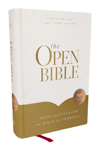 The Open Bible: Read and Discover the Bible for Yourself (KJV, Hardcover, Red Letter, Comfort Print), 9781400352371