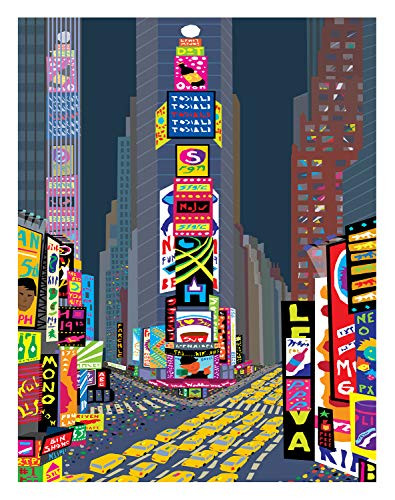 New York City's Times Square Art Print 11 X 14 by Michael Schafbuch, 9781942402787