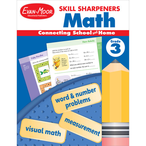 Skill Sharpeners: Math, Grade 3 by Evan-Moor Educational Publishers, 9781629389882