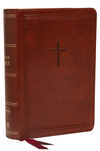 NKJV, End-of-Verse Reference Bible, Compact, Leathersoft, Brown, Red Letter, Comfort Print (Holy Bible, New King James Version) by Thomas Nelson, 9780785233398