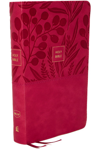 NKJV, End-of-Verse Reference Bible, Personal Size Large Print, Leathersoft, Pink, Red Letter, Comfort Print (Holy Bible, New King James Version) by Thomas Nelson, 9780785233633