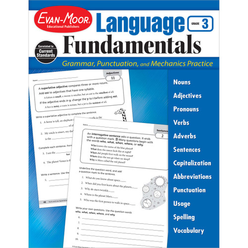 Language Fundamentals, Grade 3 by Evan-Moor Educational Publishers, 9781629382197