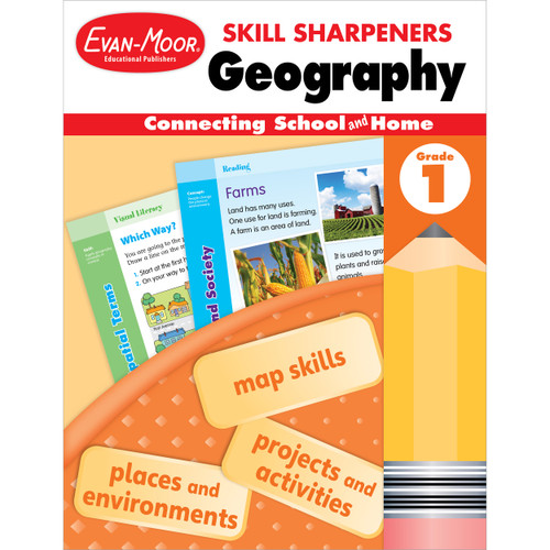 Skill Sharpeners: Geography, Grade 1 by Evan-Moor Educational Publishers, 9781629384689