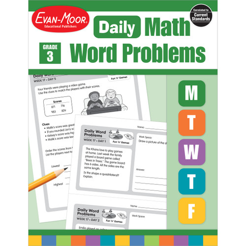 Daily Word Problems, Grade 3 by Evan-Moor Educational Publishers, 9781629388571