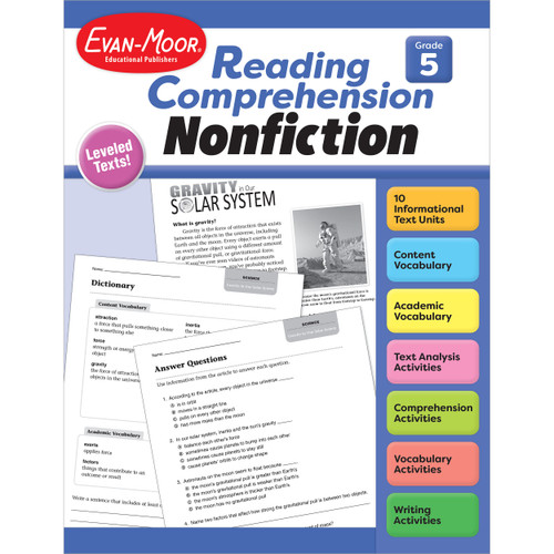 Reading Comprehension, Nonfiction, Grade 5 by Evan-Moor Educational Publishers, 9781645143383