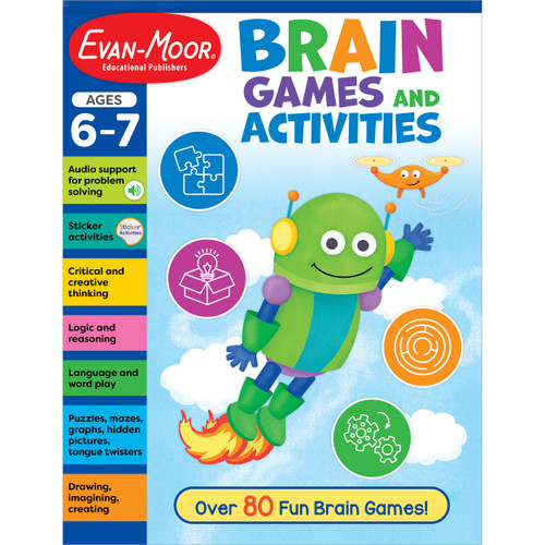 Brain Games And Activities, Ages 6-7 by Evan-Moor Educational Publishers, 9781645143581