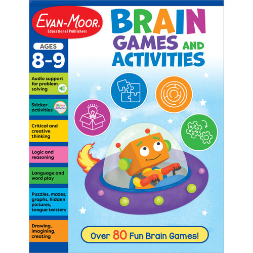 Brain Games And Activities, Ages 8-9 by Evan-Moor Educational Publishers, 9781645143598