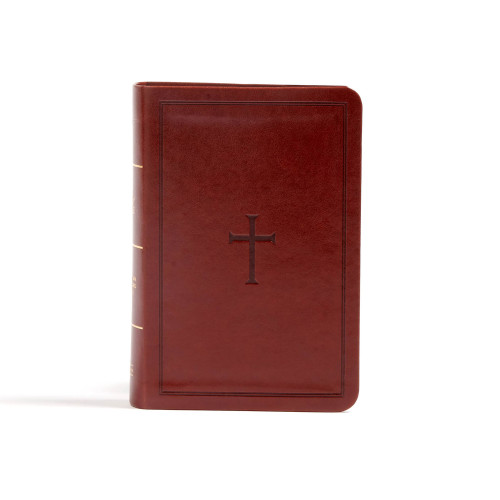 CSB Large Print Compact Reference Bible, Brown LeatherTouch (Miniature Edition) by CSB Bibles by Holman, 9781433644122