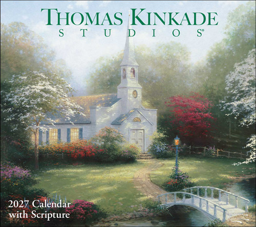 Thomas Kinkade Studios® 2027 Deluxe Wall Calendar with Scripture by Thomas Kinkade, Thomas Kinkade Studios, 9798881609382