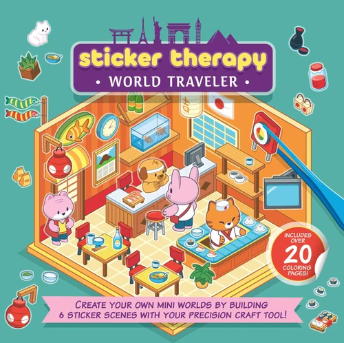 Sticker Therapy: World Traveler (Create Your Own Mini Worlds by Building 6 Sticker Scenes with Your Precision Craft Tool) by IglooBooks, DGPH Studio, 9781836501534