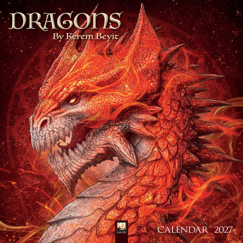Dragons by Kerem Beyit Wall Calendar 2027 (Art Calendar) by Flame Tree Studio, 9781806940196