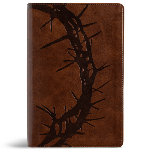 CSB Large Print Personal Size Reference Bible, Optimal Type, Digital Study Edition, Brown Crown of Thorns LeatherTouch by CSB Bibles by Holman, 9798384553007