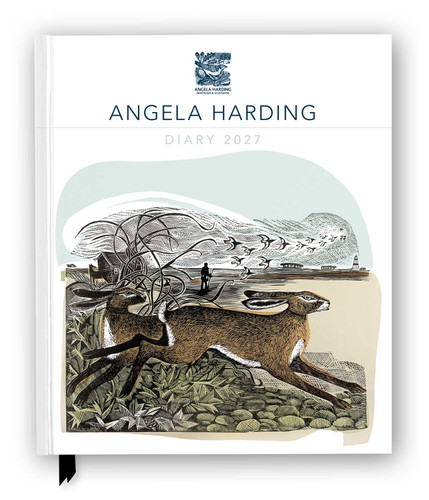 Angela Harding 2027 Desk Diary Planner - Week to View, Illustrated throughout by Flame Tree Studio, 9781806941674