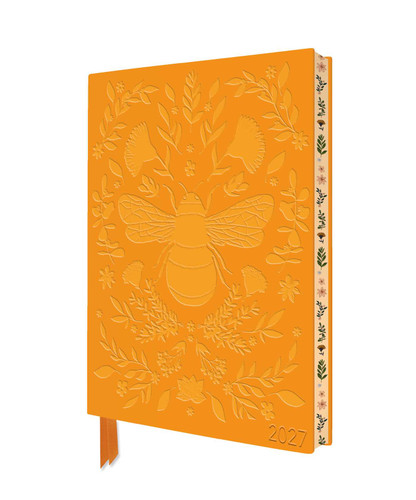 Jade Mosinski: Bee 2027 Artisan Art Vegan Leather Diary Planner - Page to View with Notes by Flame Tree Studio, 9781806942039