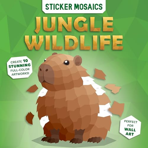 Simple Sticker Mosaics (Jungle Wildlife) by CrackBoom! Books, Doran Woo, Michael Beaupré, 9782898026911