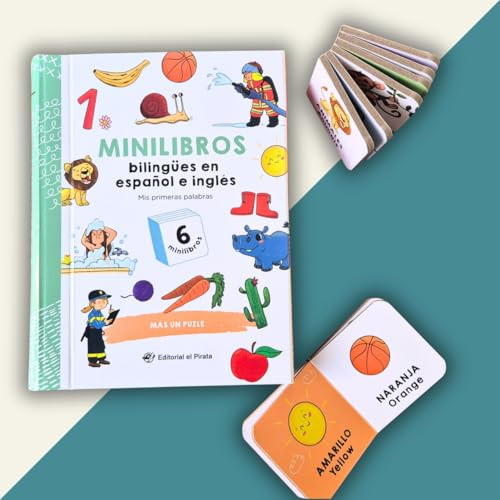 Minilibros bilingües en español e inglés - Mis primeras palabras / Spanish and English Bilingual Minibooks - My First Words by Editorial El Pirata, Pam López, 9788419898579
