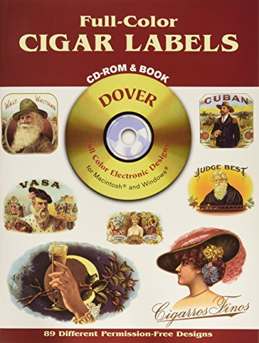 Full-Color Cigar Labels CD-ROM and Book by Dover, 9780486995519