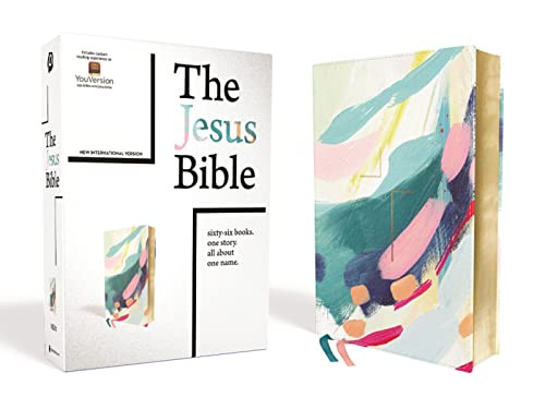 The Jesus Bible Artist Edition, NIV, Leathersoft, Multi-color/Teal, Comfort Print by Passion Publishing, Louie Giglio, Zondervan, 9780310454465