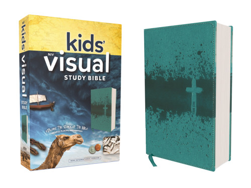 NIV, Kids' Visual Study Bible, Leathersoft, Teal, Full Color Interior (Explore the Story of the Bible---People, Places, and History) by Zondervan, 9780310758426