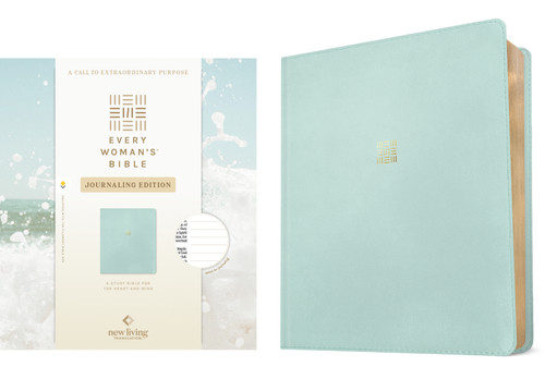 NLT Every Woman's Bible, Journaling Edition, Filament Enabled (LeatherLike, Seafoam Blue, Red Letter) by New Living Translation, Tyndale, Naomi Cramer Overton, 9798400513664