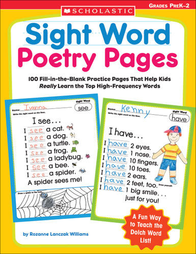 Sight Word Poetry Pages by Rozanne Lanczak Williams, 9780439554381
