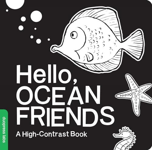 Hello, Ocean Friends (A Black-and-White Board Book for Babies That Helps Visual Development) by duopress labs, Violet Lemay, 9781938093418