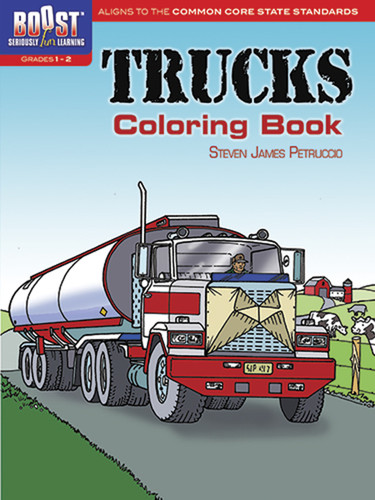BOOST Trucks Coloring Book by Steven James Petruccio, 9780486494111