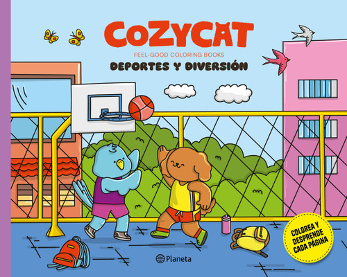 Cozy Cat 10. Deportes y diversión / Cozy Cat 10. Sports and Fun (Feel-Good Coloring Books) (Spanish Edition) by Estudio PE S.A.C., 9786073934879