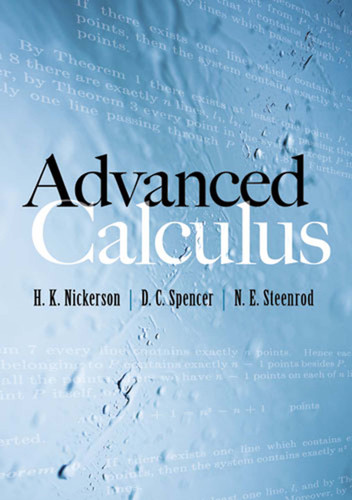 Advanced Calculus - 9780486480909 by H.K Nickerson, D.C. Spencer, N.E. Steenrod, 9780486480909