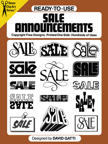 Ready-to-Use Sale Announcements by David Gatti, 9780486240121