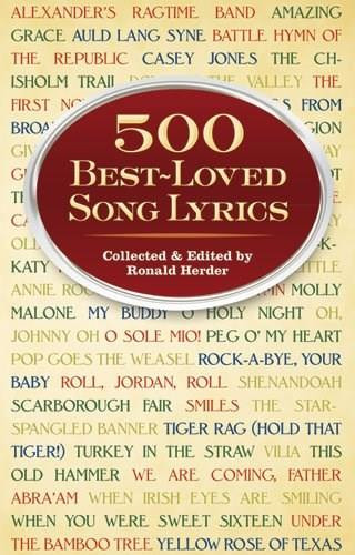 500 Best-Loved Song Lyrics by Ronald Herder, 9780486297255