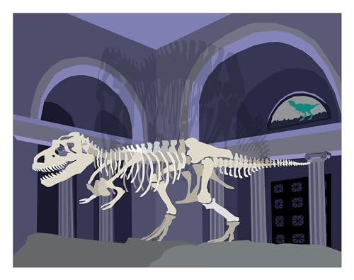 T-Rex Dinosaur Art Print 11X14 by Michael Schafbuch, 9781942402053
