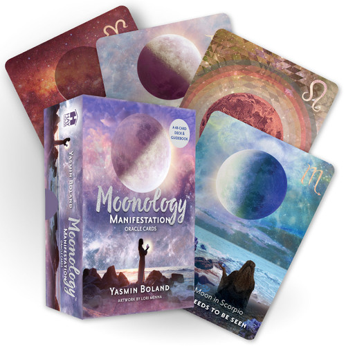 Moonology Manifestation Oracle (A 48-Card Moon Astrology Oracle Deck and Guidebook) by Yasmin Boland, Lori Menna, 9781788176521