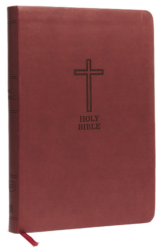 KJV Holy Bible: Value Large Print Thinline, Burgundy Leathersoft, Red Letter, Comfort Print: King James Version by Thomas Nelson, 9780718098056