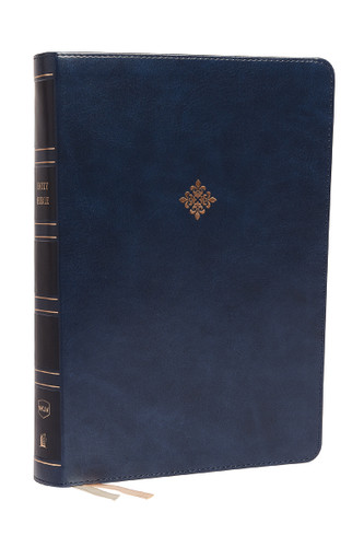 NKJV Holy Bible, Super Giant Print Reference Bible, Blue Leathersoft, 43,000 Cross references, Red Letter, Comfort Print: New King James Version by Thomas Nelson, 9780785238218