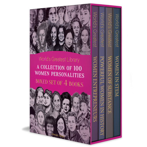 World's Greatest Library- A Collection of 100 Women Personalities (Boxed Set of 4 books) by Wonder House Books, 9789358569308