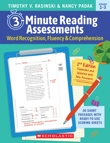 3-Minute Reading Assessments: Word Recognition, Fluency & Comprehension: Grades 1-3, 2nd Edition by Timothy V. Rasinski, Nancy Padak, 9798225103552