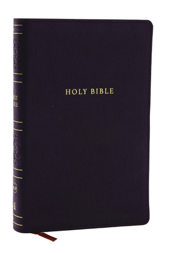 NKJV Personal Size Large Print Bible with 43,000 Cross References, Black Leathersoft, Red Letter, Comfort Print (Thumb Indexed) by Thomas Nelson, 9781400335404