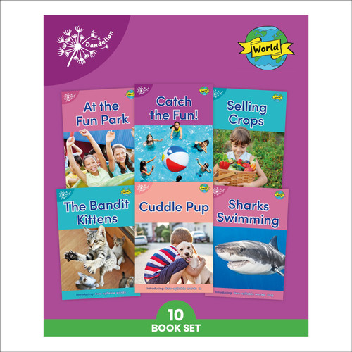 Phonic Books Dandelion World Stages 16-20 ('tch' and 've', two-syllable words, suffixes -ed and -ing and 'le') by Phonic Books, 9780744095937