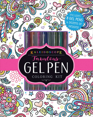Kaleidoscope: Fabulous Gel Pen Coloring Kit (Includes 8 Gel Pens and Dozens of Designs!) by Editors of Silver Dolphin Books, 9781684123070