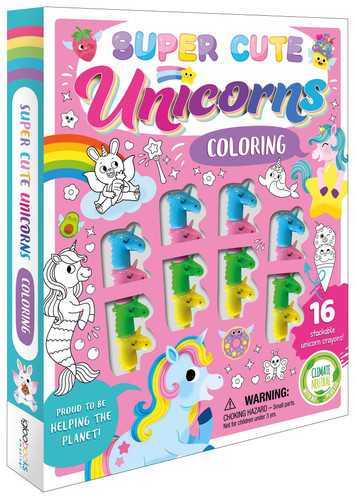 Super Cute Unicorns Coloring Set (with 16 Stackable Crayons) by IglooBooks, Pamela Barbieri, 9781803688718