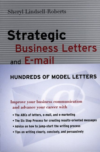 Strategic Business Letters And E-Mail by Sheryl Lindsell-Roberts, 9780618448333