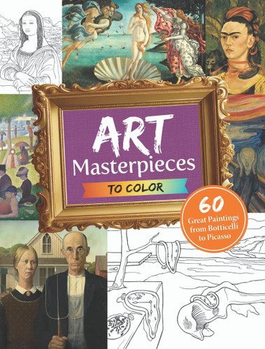 Art Masterpieces to Color (60 Great Paintings from Botticelli to Picasso) by Dover, 9780486433813