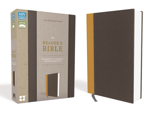 NIV, Reader's Bible, Cloth over Board, Gold/Gray (Designed for a Seamless Reading Experience) by  Zondervan, 9780310446613
