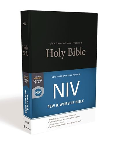 NIV, Church Bible (Pew Bible), Hardcover, Black, Comfort Print by Zondervan, 9780310446262