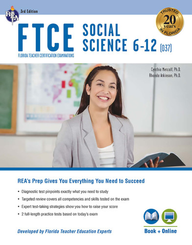 FTCE Social Science 6-12 (037) Book + Online by Rhonda Atkinson, Cynthia Metcalf, 9780738612157