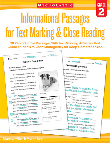 Informational Passages for Text Marking & Close Reading: Grade 2 by Martin Lee, Marcia Miller, 9780545793780
