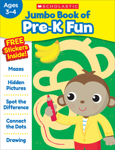 Jumbo Book of Pre-K Fun Workbook by Scholastic Teaching Resources, 9781338169430