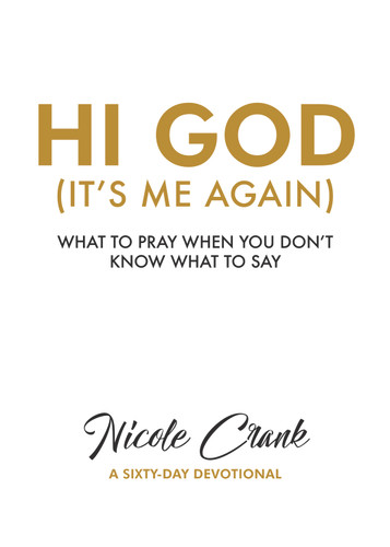 Hi God (It's Me Again) - 9781943217571 by Nicole Crank, 9781943217571